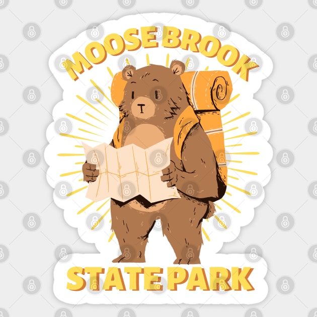 Moose Brook State Park Bear Sticker by Caring is Cool